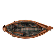 Benthill Damen Umhängetasche Leder - Tasche aus echtem Rindsleder - Handtasche mit Reißverschluss - Schultertasche / Ledertasche - Vintage Shopper