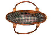 Benthill Damen Shopper Leder - Umhängetasche aus echtem Rindsleder - Handtasche mit Reißverschluss - Schultertasche / Vintage Tasche