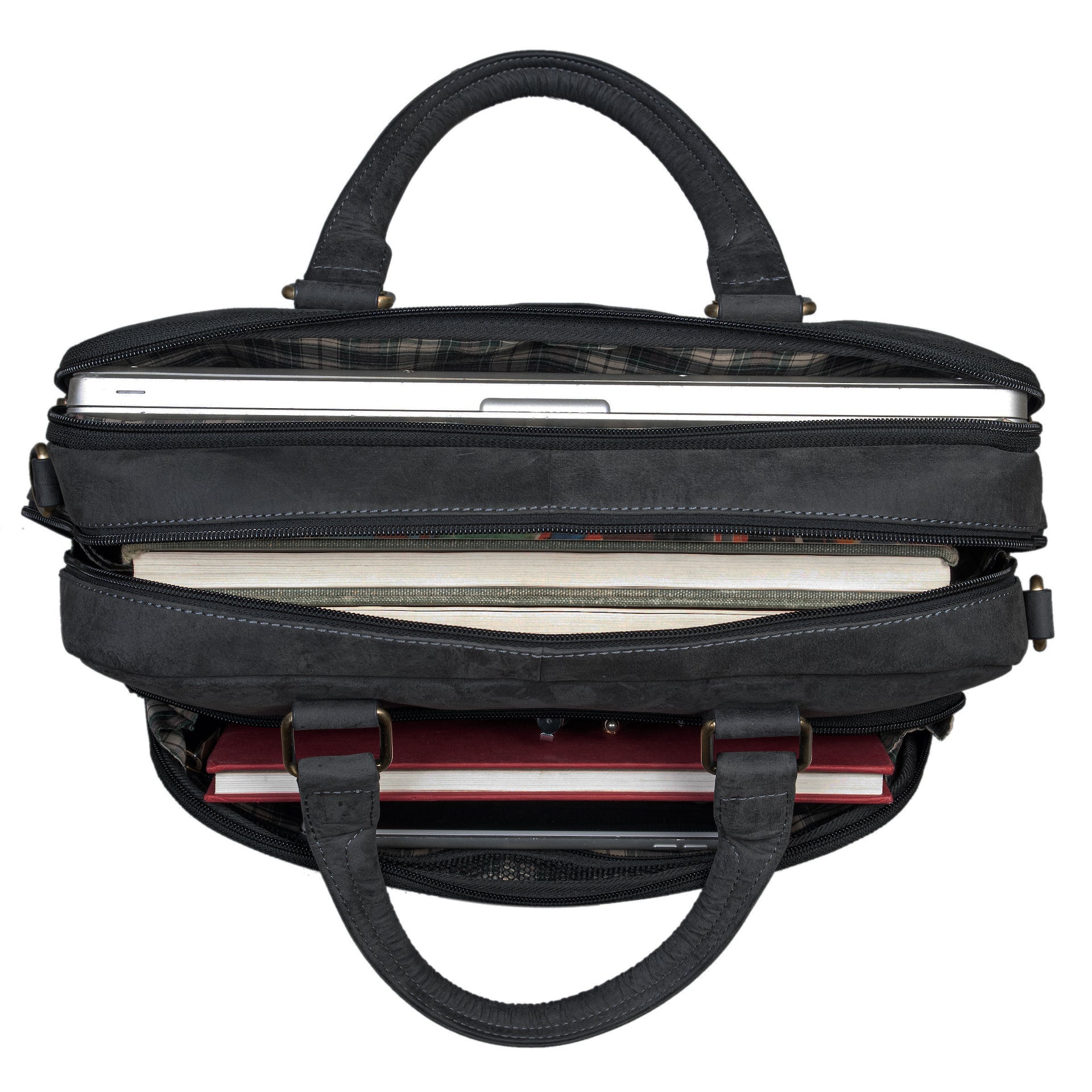 Benthill Aktentasche Leder Laptoptasche - Ledertasche für Herren und Damen Gross - Umhängetasche aus echtem Leder - Große Schultertasche für Laptop