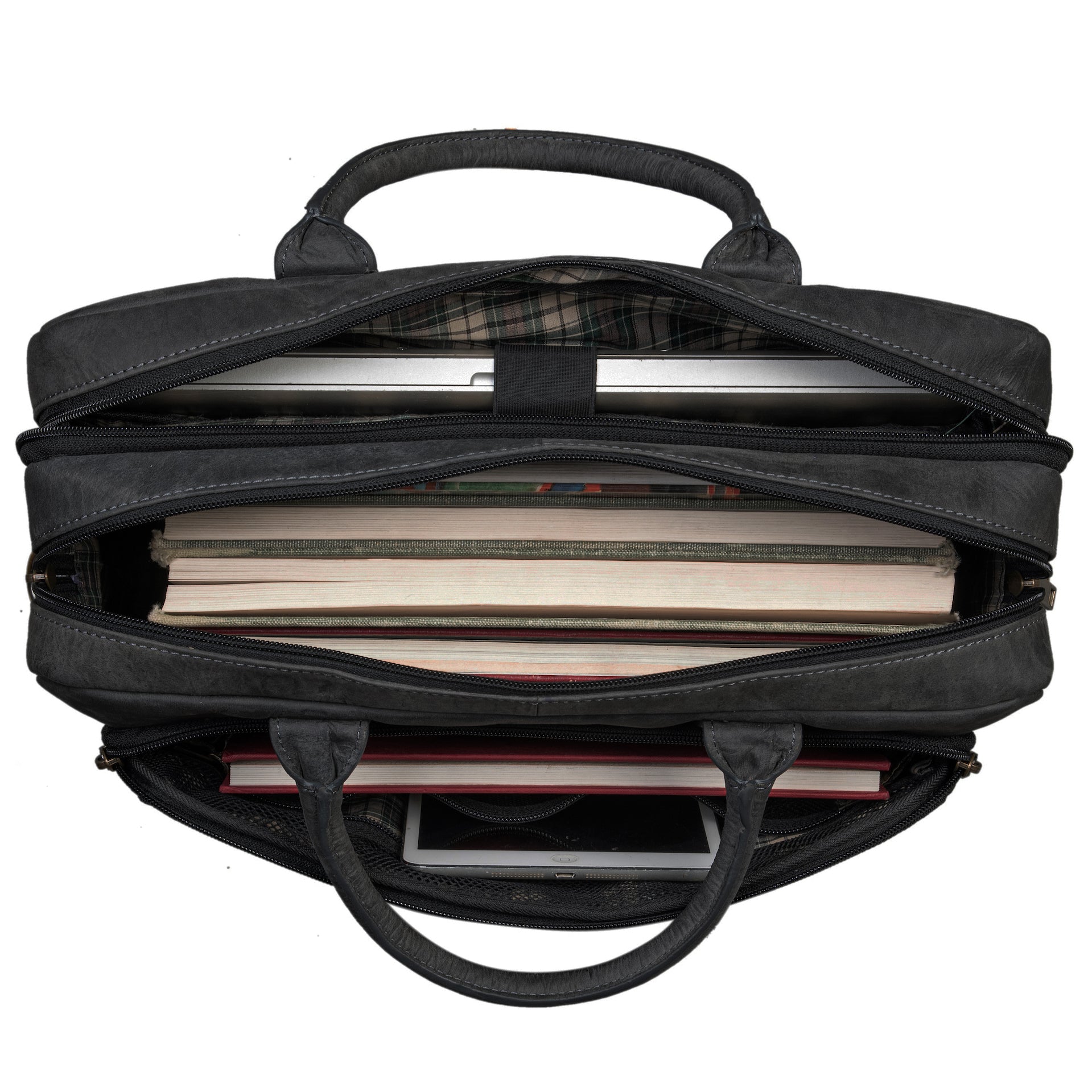 Benthill Aktentasche Leder Laptoptasche - Schultertasche für Herren und Damen Gross - Briefcase - Umhängetasche aus echtem Leder - Große Ledertasche für Laptop