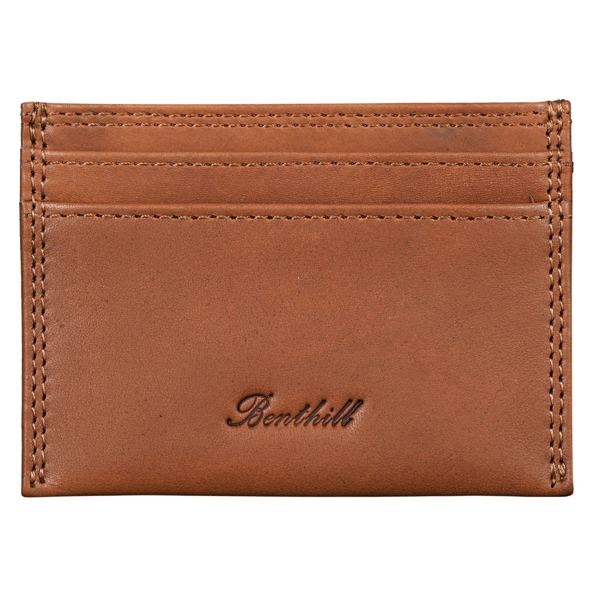 Benthill Kartenetui aus Echt Leder | Slim Mini Geldbörse für Damen & Herren | RFID Schutz - Kleines Portemonnaie