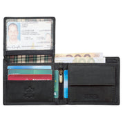 Benthill Geldbörse Herren Echt-Leder - Geldbeutel mit RFID-Schutz - Slim Portemonnaie für Männer - Echtem Vintage Leder