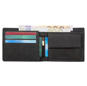 Benthill Geldbörse Herren Echt-Leder - Geldbeutel mit RFID-Schutz - Slim Portemonnaie für Männer - Echtem Vintage Leder
