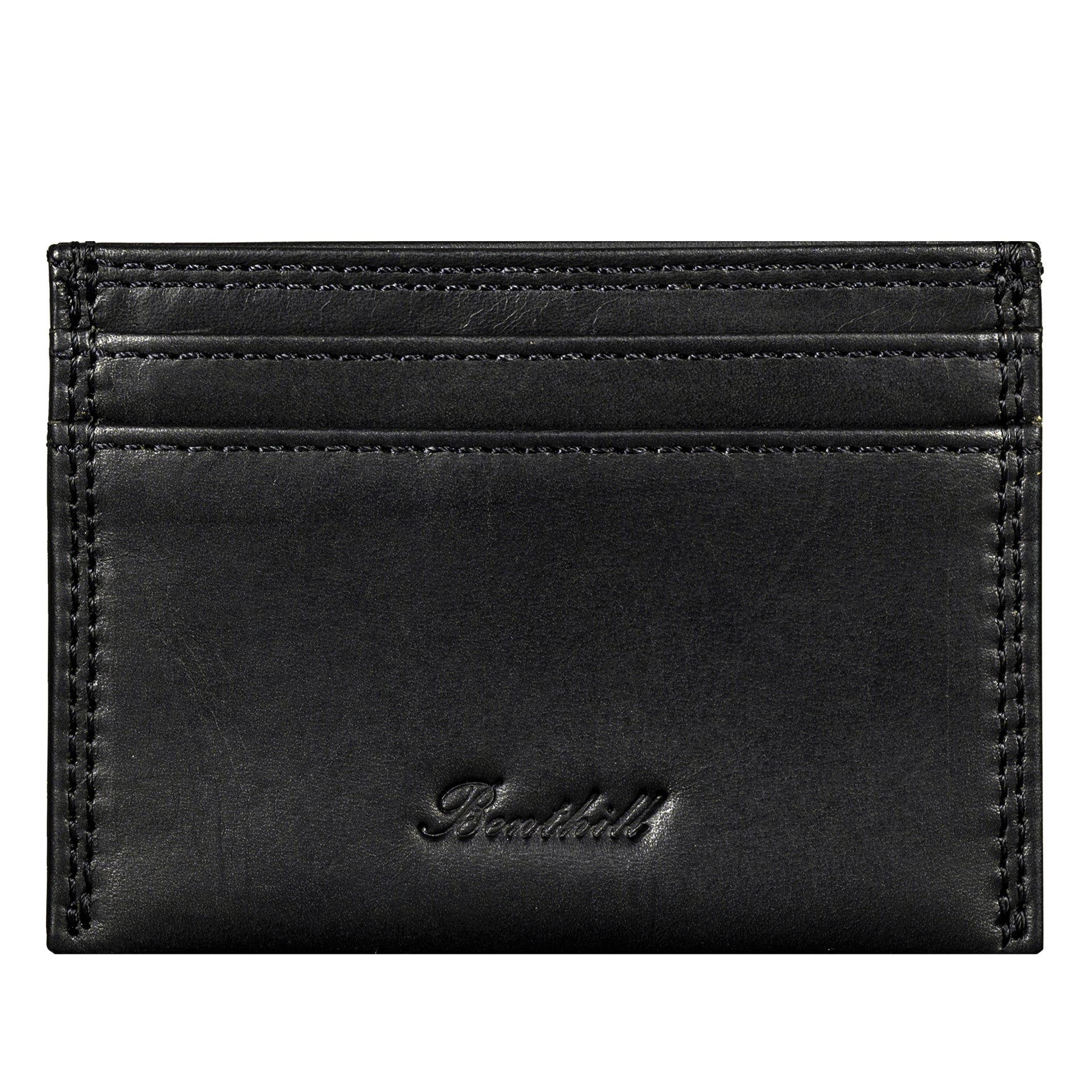Benthill Kartenetui aus Echt Leder | Slim Mini Geldbörse für Damen & Herren | RFID Schutz - Kleines Portemonnaie