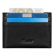 Benthill Kartenetui aus Echt Leder | Slim Mini Geldbörse für Damen & Herren | RFID Schutz - Kleines Portemonnaie