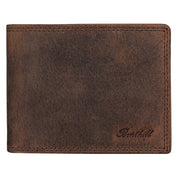 Benthill Geldbörse Herren Echt-Leder - Geldbeutel mit RFID-Schutz - Slim Portemonnaie für Männer - Echtem Vintage Leder