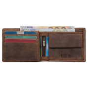 Benthill Geldbörse Herren Echt-Leder - Geldbeutel mit RFID-Schutz - Slim Portemonnaie für Männer - Echtem Vintage Leder