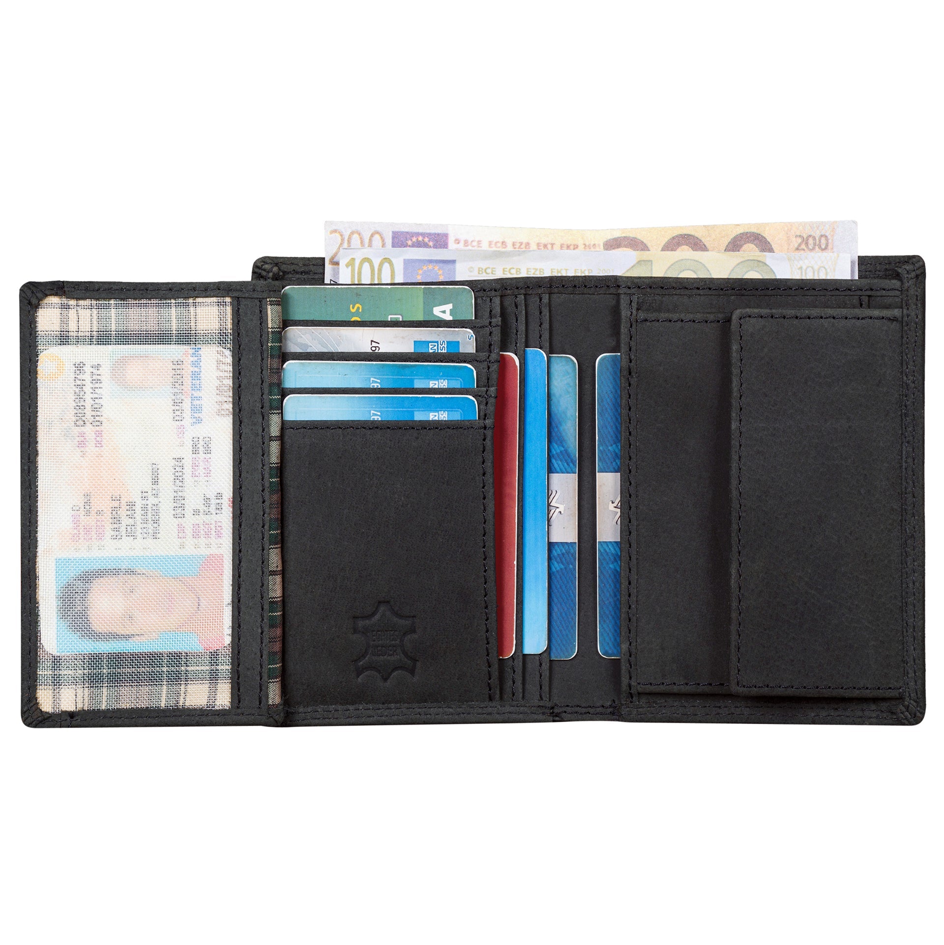 Benthill Herren Ledergeldbörse - Geldbeutel mit RFID-Schutz - Slim Portemonnaie für Herren - Echtem Vintage Leder