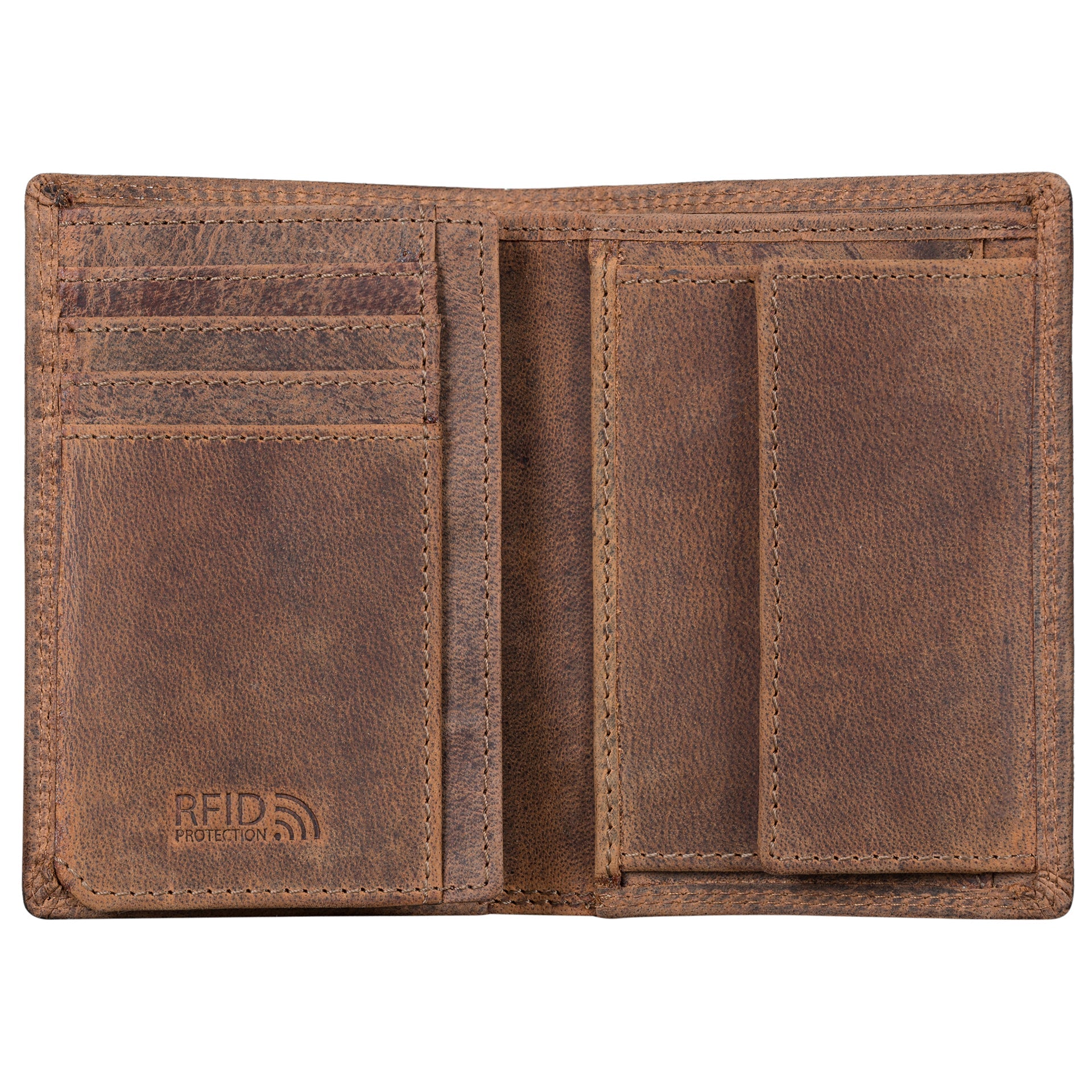 Benthill Herren Ledergeldbörse - Geldbeutel mit RFID-Schutz - Slim Portemonnaie für Herren - Echtem Vintage Leder