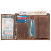 Benthill Herren Ledergeldbörse - Geldbeutel mit RFID-Schutz - Slim Portemonnaie für Herren - Echtem Vintage Leder