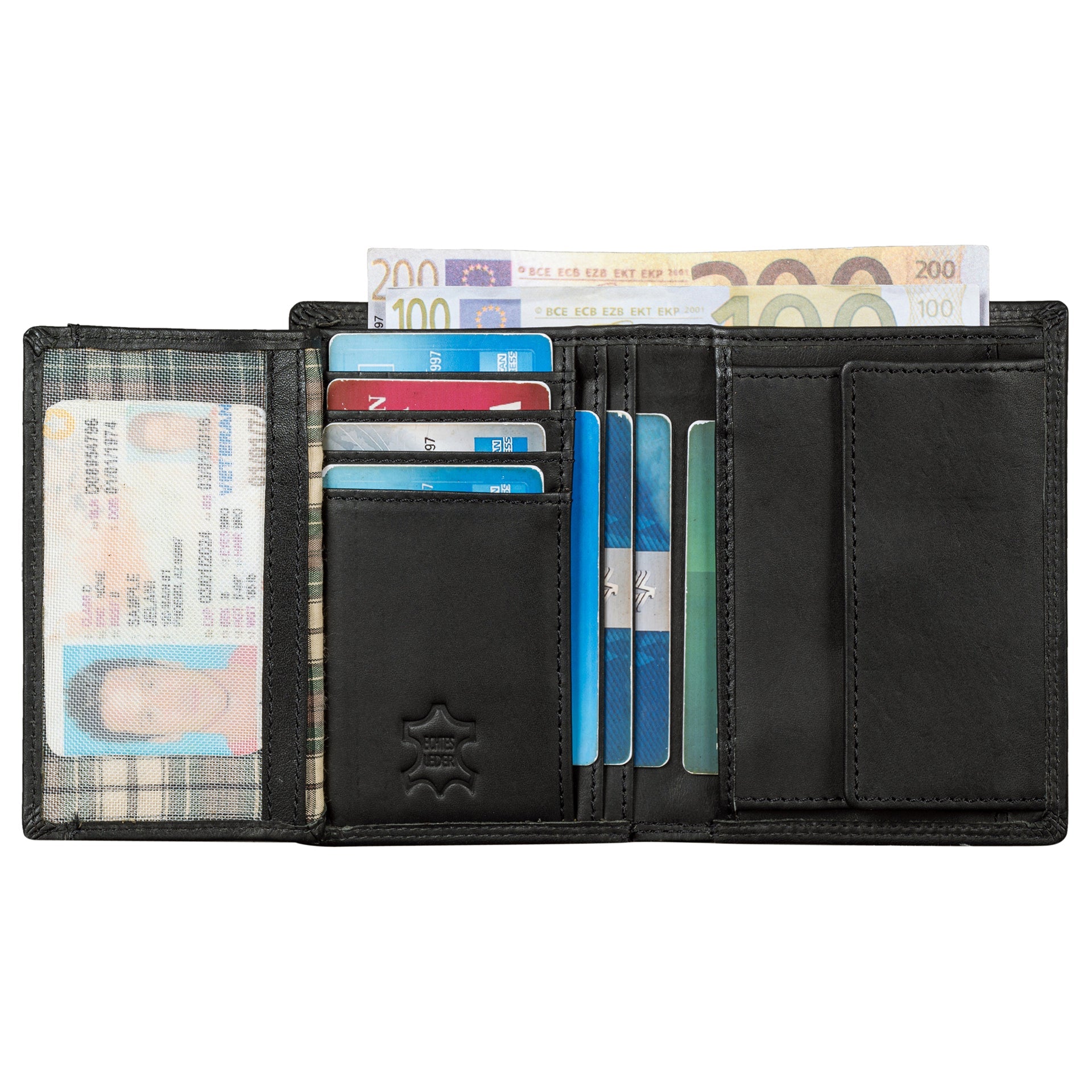 Benthill Herren Ledergeldbörse - Geldbeutel mit RFID-Schutz - Slim Portemonnaie für Herren - Echtem Vintage Leder