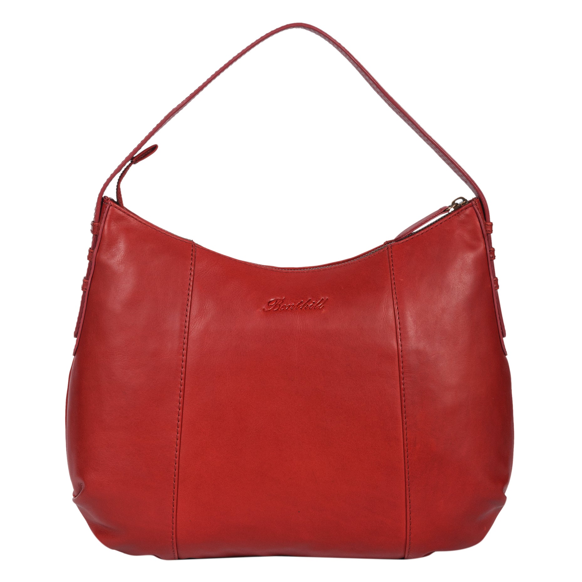 Benthill Schultertasche Damen Echt Leder | Henkeltasche aus hochwertigem Rindsleder | Kleine Vintage Hobo Bag Beutel mit geflochtenem Muster