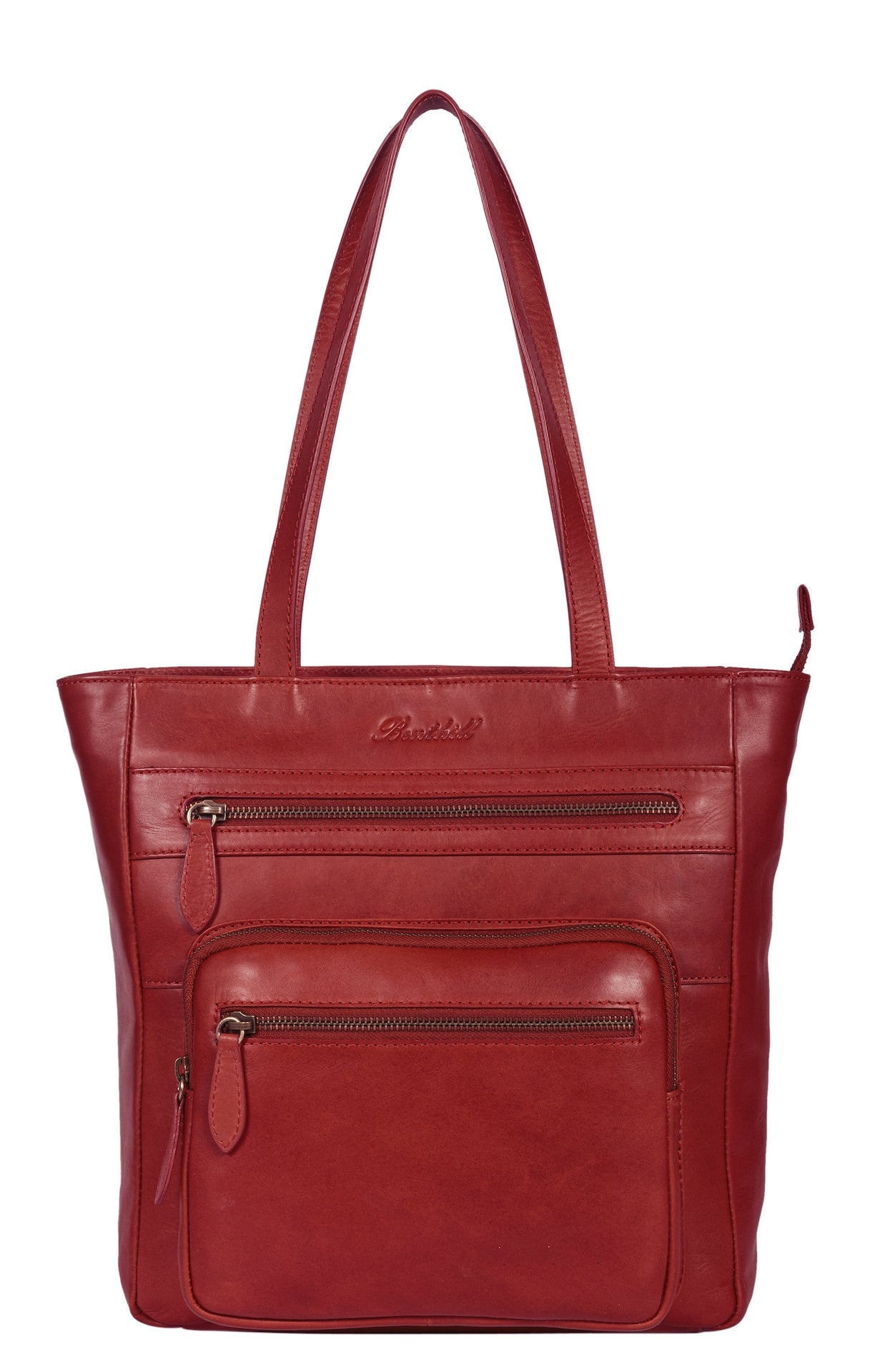 Benthill Schultertasche Damen Echt Leder | Shopper aus echtem Rindsleder | Vintage Handtasche mit vielen Fächern | Damen-Leder-Tasche | Beutel