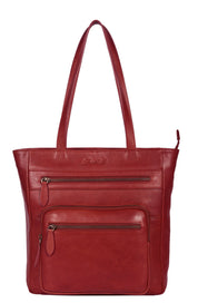 Benthill Schultertasche Damen Echt Leder | Shopper aus echtem Rindsleder | Vintage Handtasche mit vielen Fächern | Damen-Leder-Tasche | Beutel