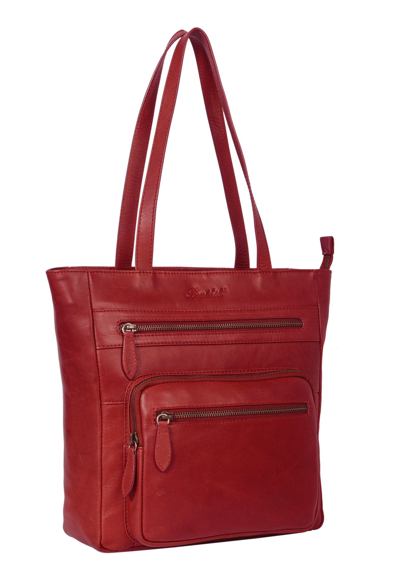 Benthill Schultertasche Damen Echt Leder | Shopper aus echtem Rindsleder | Vintage Handtasche mit vielen Fächern | Damen-Leder-Tasche | Beutel