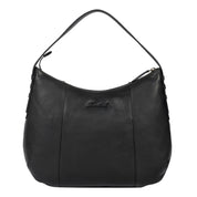 Benthill Schultertasche Damen Echt Leder | Henkeltasche aus hochwertigem Rindsleder | Kleine Vintage Hobo Bag Beutel mit geflochtenem Muster