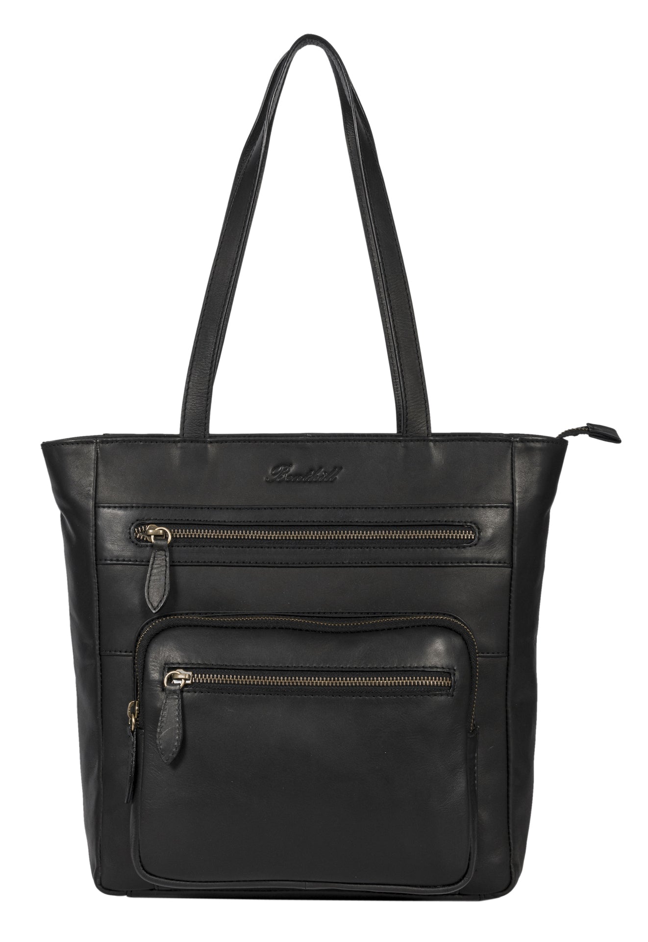 Benthill Schultertasche Damen Echt Leder | Shopper aus echtem Rindsleder | Vintage Handtasche mit vielen Fächern | Damen-Leder-Tasche | Beutel