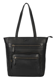 Benthill Schultertasche Damen Echt Leder | Shopper aus echtem Rindsleder | Vintage Handtasche mit vielen Fächern | Damen-Leder-Tasche | Beutel
