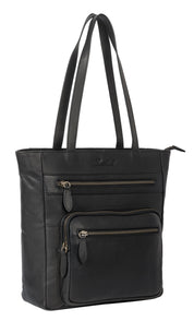 Benthill Schultertasche Damen Echt Leder | Shopper aus echtem Rindsleder | Vintage Handtasche mit vielen Fächern | Damen-Leder-Tasche | Beutel