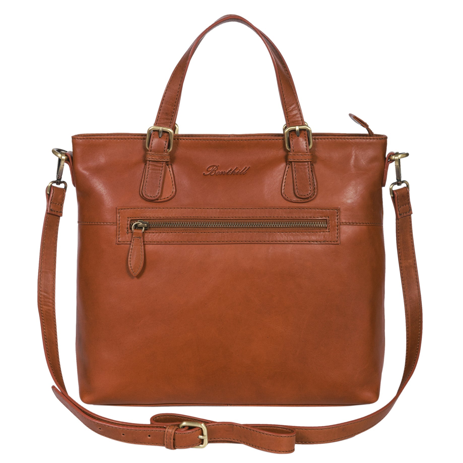 Benthill Echt Leder Handtasche Damen | Henkeltasche aus hochwertigem Rindsleder | Vintage Frauen Schultertasche | Umhängetasche