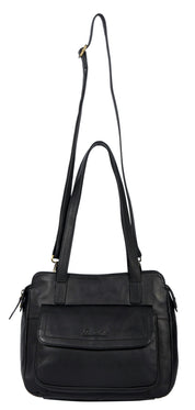 Benthill Handtaschen Damen Leder | Henkeltasche mit Umhängegurt | Vintage Echt Leder Damentasche | Umhängetasche
