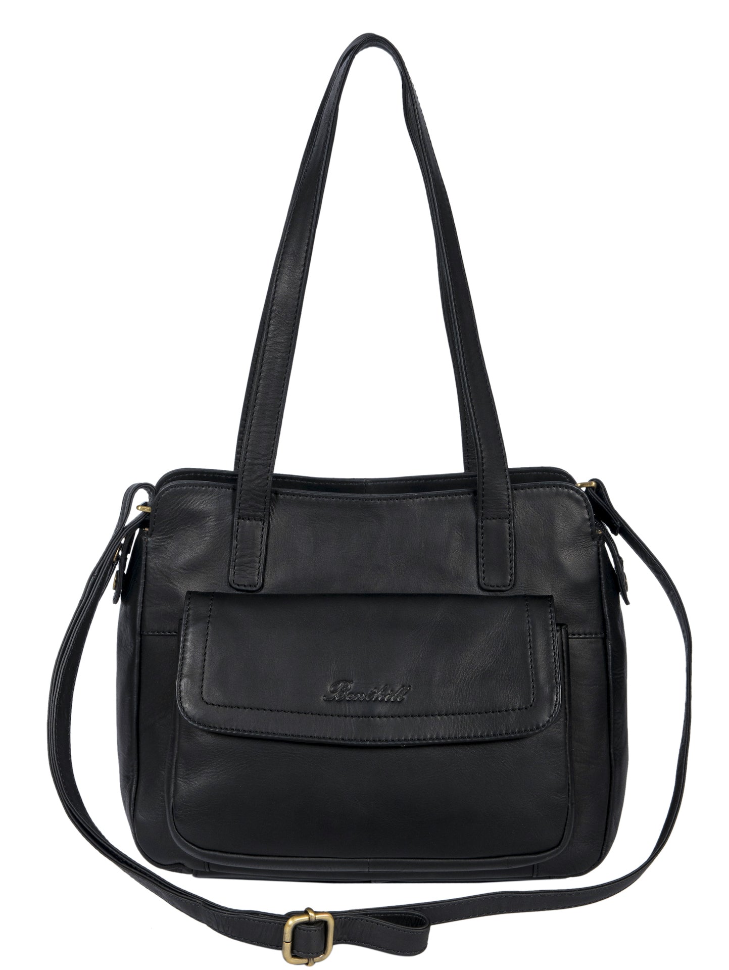 Benthill Handtaschen Damen Leder | Henkeltasche mit Umhängegurt | Vintage Echt Leder Damentasche | Umhängetasche