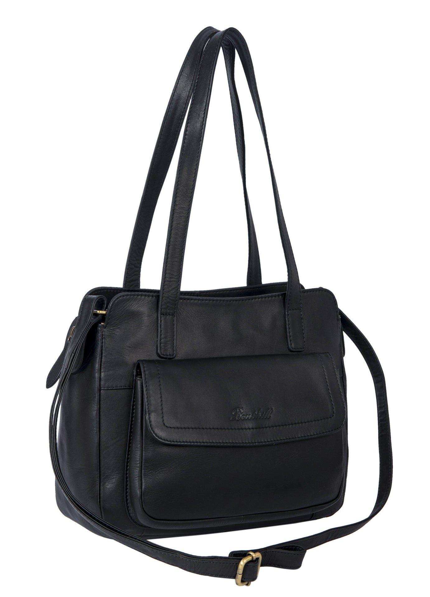 Benthill Handtaschen Damen Leder | Henkeltasche mit Umhängegurt | Vintage Echt Leder Damentasche | Umhängetasche