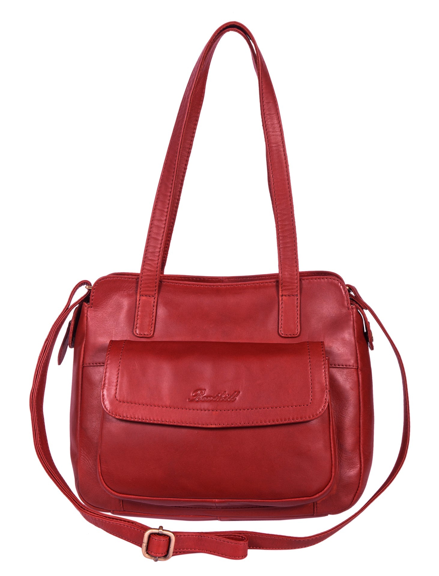 Benthill Handtaschen Damen Leder | Henkeltasche mit Umhängegurt | Vintage Echt Leder Damentasche | Umhängetasche