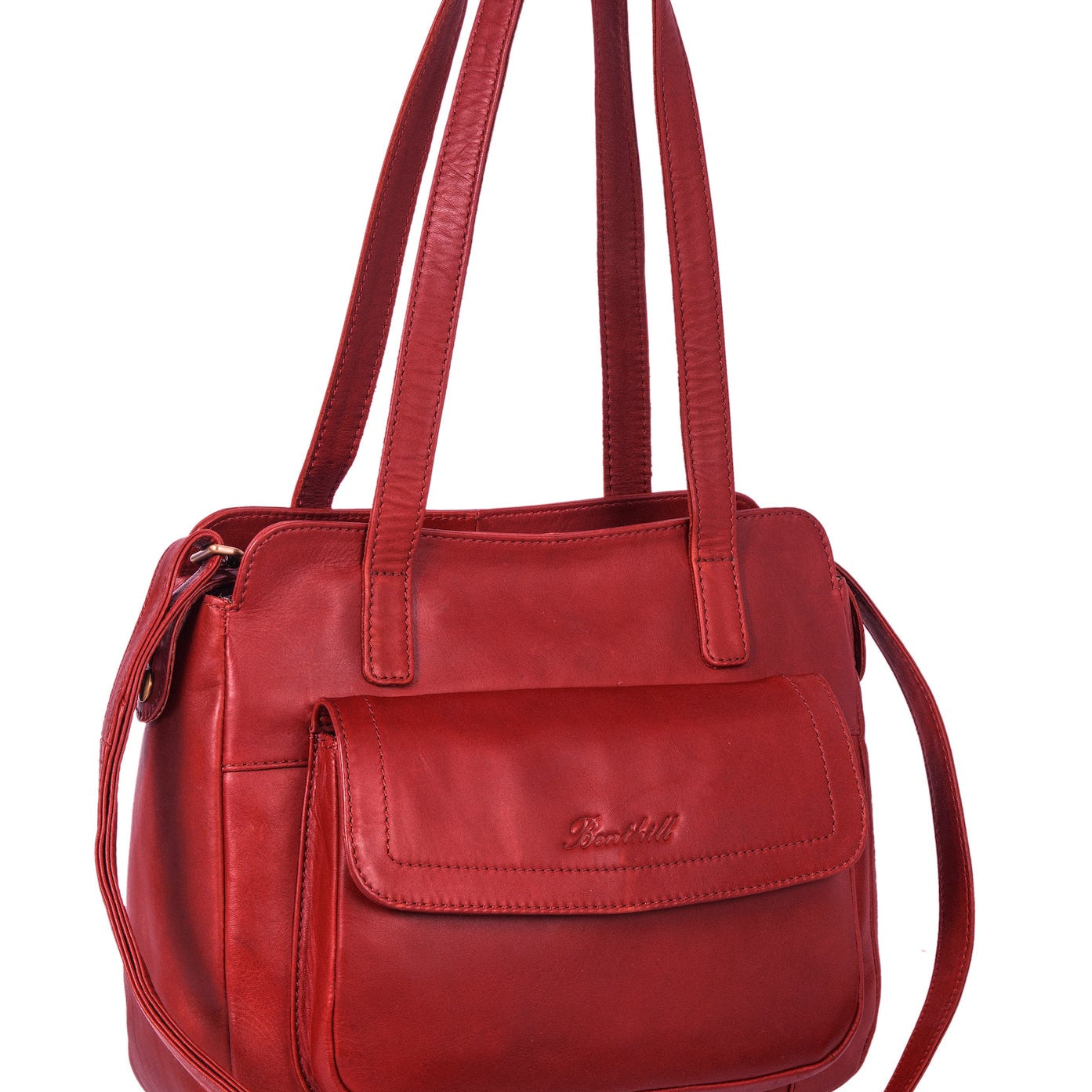 Benthill Handtaschen Damen Leder | Henkeltasche mit Umhängegurt | Vintage Echt Leder Damentasche | Umhängetasche