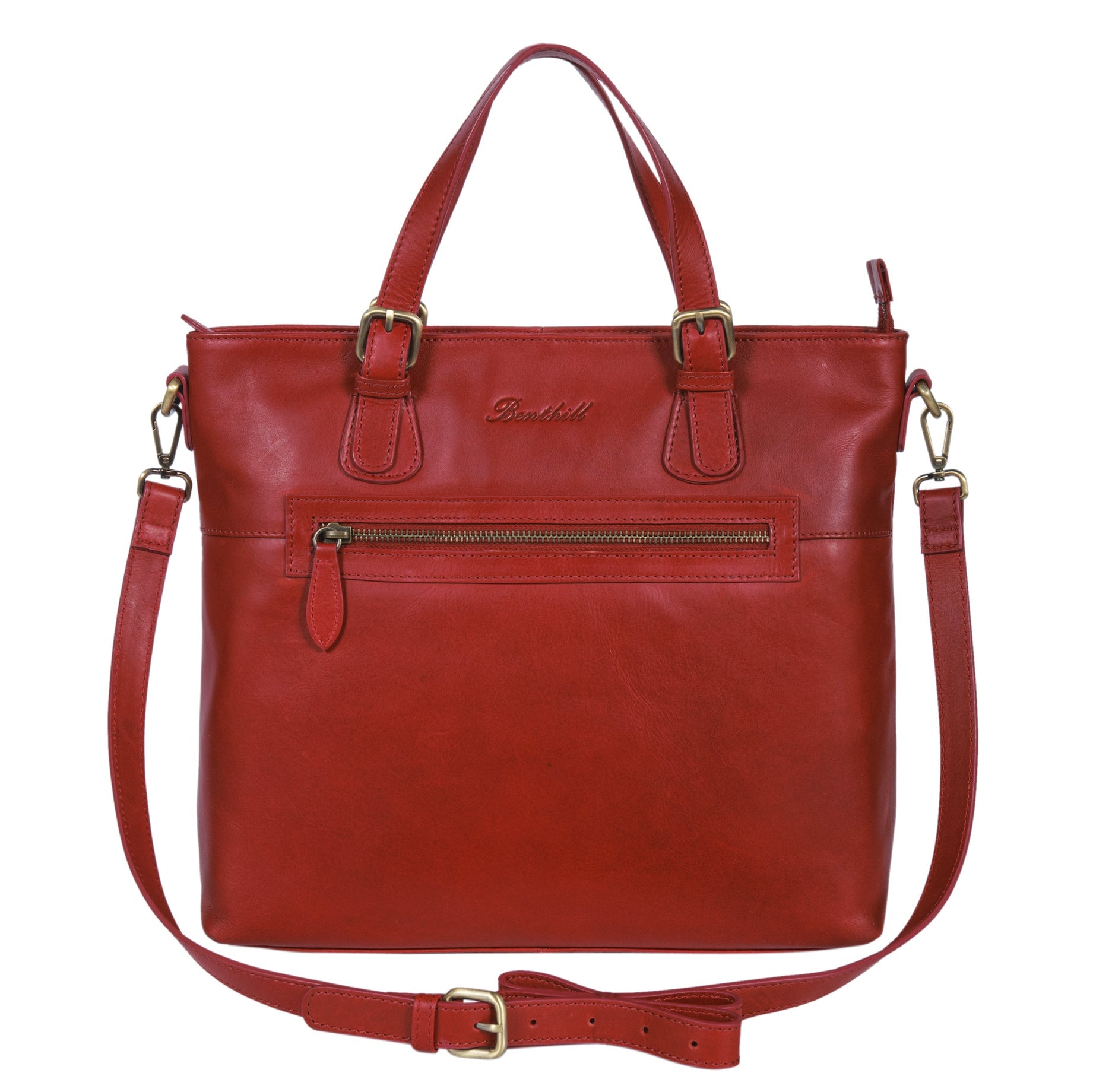 Benthill Echt Leder Handtasche Damen | Henkeltasche aus hochwertigem Rindsleder | Vintage Frauen Schultertasche | Umhängetasche