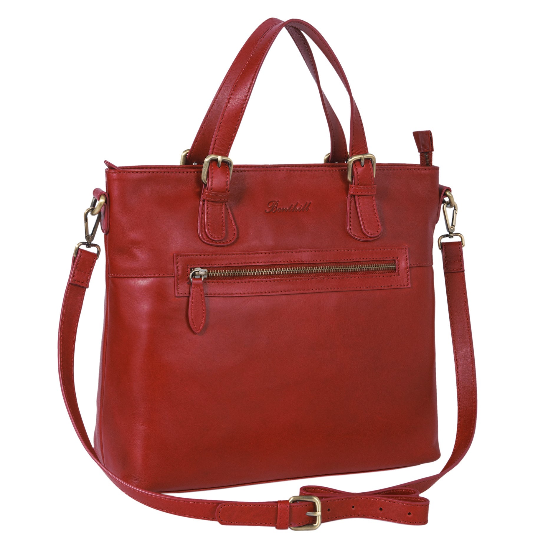 Benthill Echt Leder Handtasche Damen | Henkeltasche aus hochwertigem Rindsleder | Vintage Frauen Schultertasche | Umhängetasche