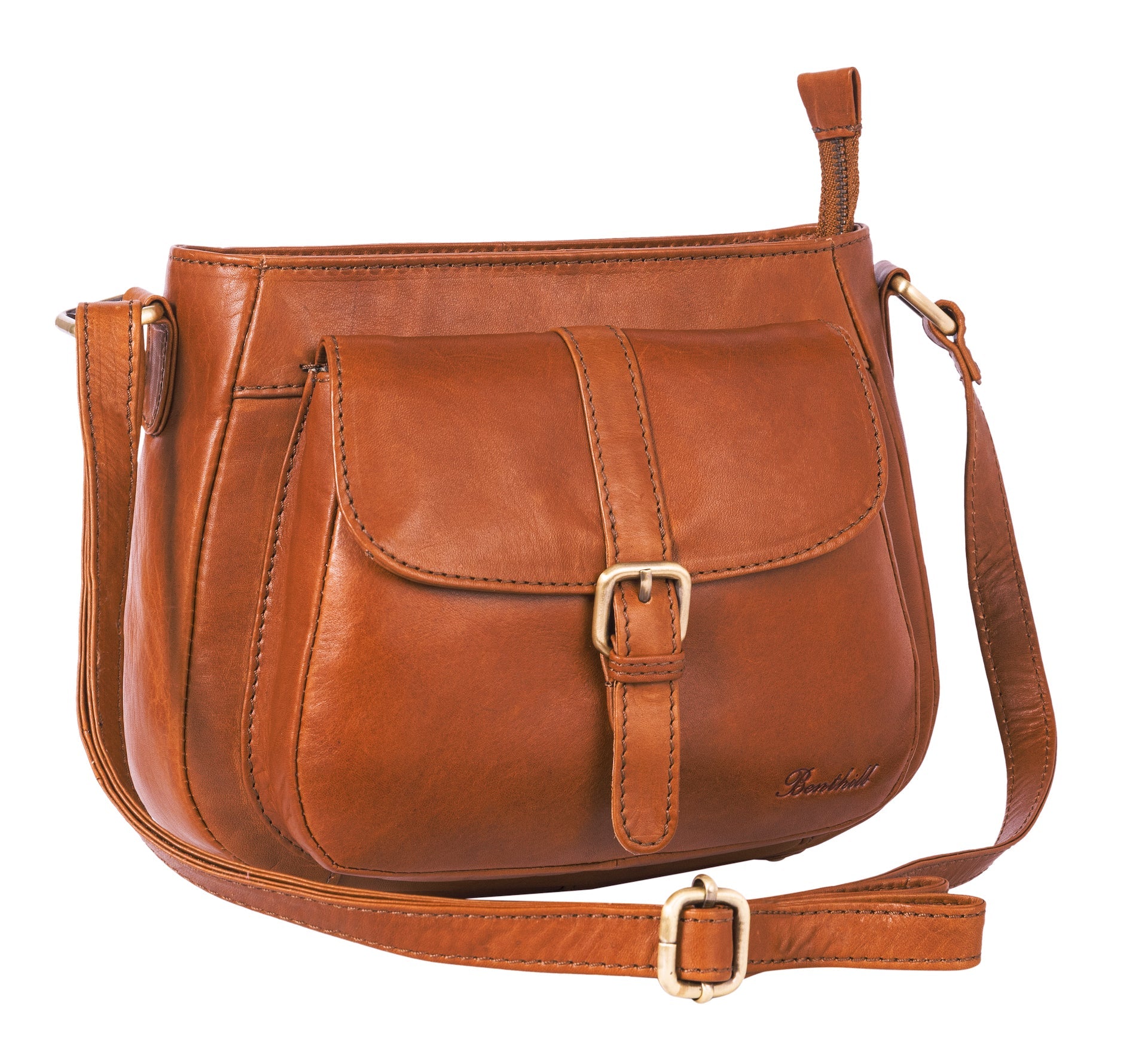Benthill Damen Handtasche Leder - Shopper aus weichem hochwertigem Echt-Leder - Vintage Fashion Bag Beutel - Schultertasche - Umhängetaschen