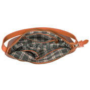Benthill Schultertasche Damen Echt Leder | Henkeltasche aus hochwertigem Rindsleder | Kleine Vintage Hobo Bag Beutel mit geflochtenem Muster