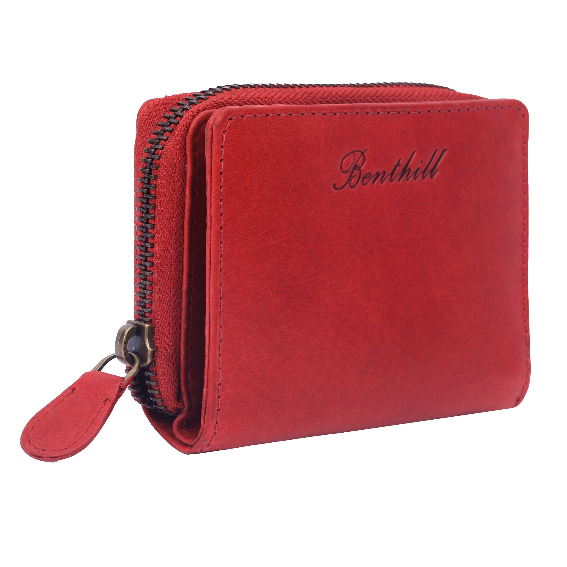 Benthill Kleine Geldbörse Echt Leder | Damen & Herren Portemonnaie mit RFID Schutz | 8 Kartenfächer | Slim-Wallet inkl. Geschenkbox