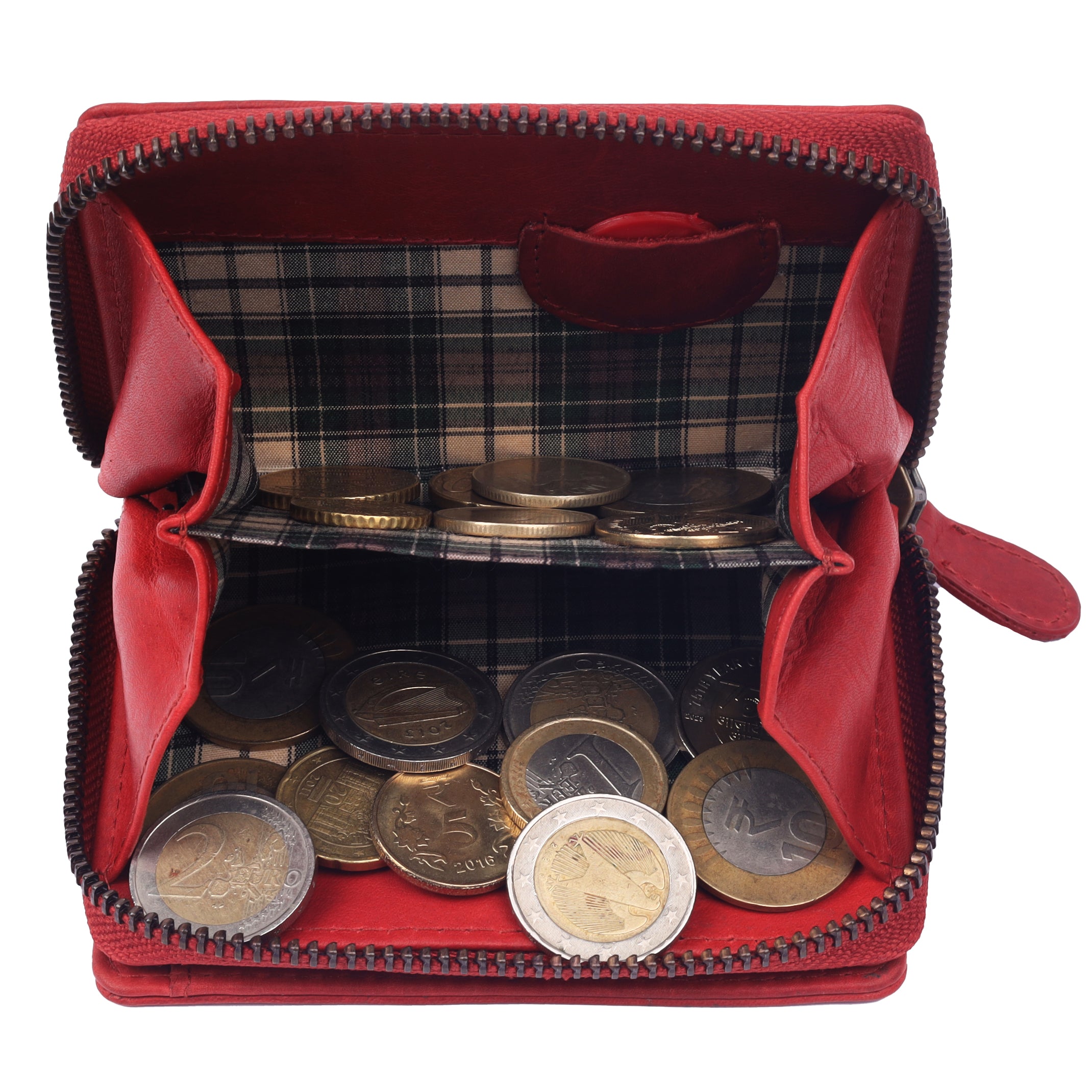 Benthill Kleine Geldbörse Echt Leder | Damen & Herren Portemonnaie mit RFID Schutz | 8 Kartenfächer | Slim-Wallet inkl. Geschenkbox