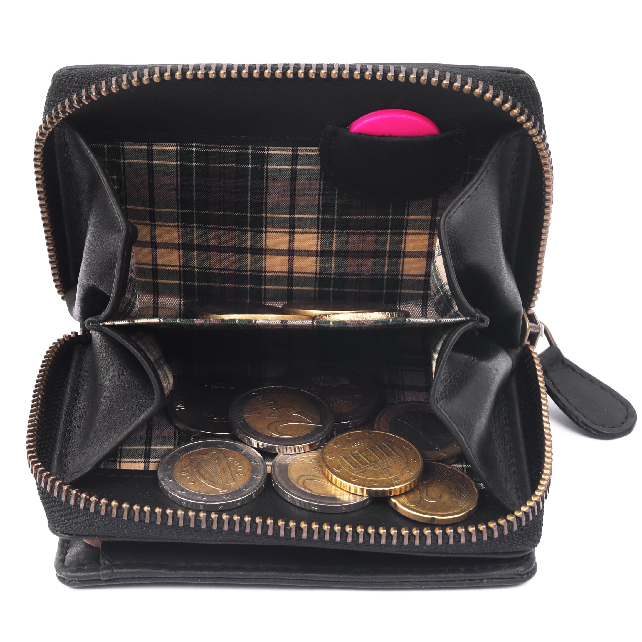 Benthill Kleine Geldbörse Echt Leder | Damen & Herren Portemonnaie mit RFID Schutz | 8 Kartenfächer | Slim-Wallet inkl. Geschenkbox