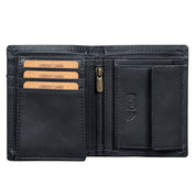 Benthill Kleine Herren Geldbörse Echt Leder - Männer Geldbeutel Mini mit RFID-Schutz - Slim Portemonnaie für Männer - Echtem Leder