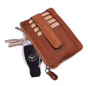 Benthill Schlüsseletui Leder Damen & Herren | Schlüsselmäpchen mit Kartenfächern | Schlüsseltasche als Mini-Börse mit Münzfach inkl. Geschenkbox