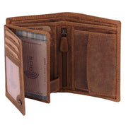 Benthill Geldbörse Herren Leder - Echtleder Geldbeutel mit RFID-Schutz - Slim Portemonnaie für Männer - Echtem Vintage Leder
