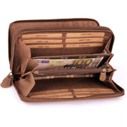 Benthill Geldbörse Groß Leder | Geldbeutel Gross XXL Echtleder | Portemonnaie Frauen mit RFID Schutz | Vintage Portmonee mit vielen Kartenfächer inkl. Geschenkbox