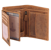 Benthill Herren Echt Leder Geldbörse - Geldbeutel mit RFID-Schutz - Slim Portemonnaie für Männer - Echtem Vintage Leder