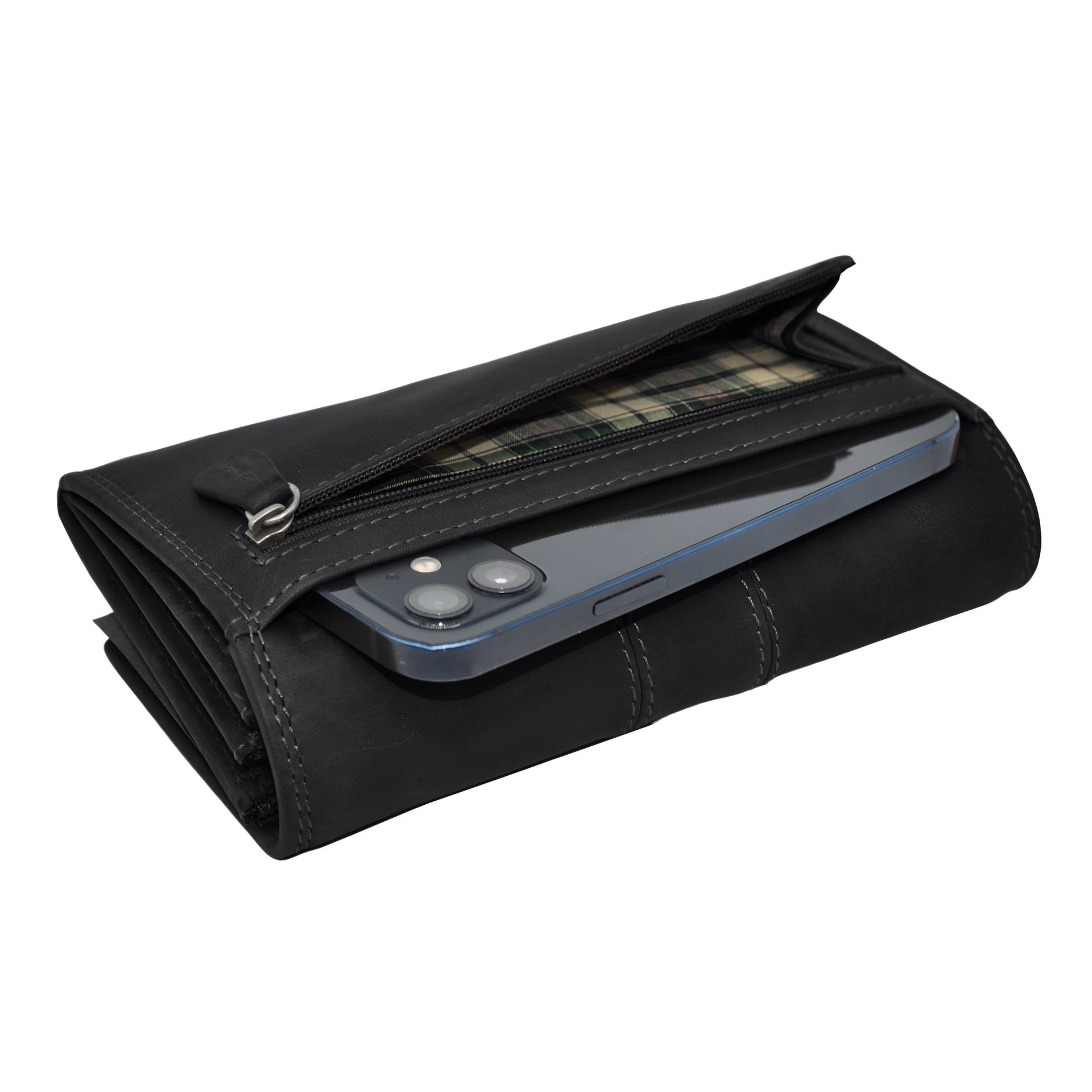Benthill Portemonnaie Damen Leder - Hochwertige weiche Vintage EchtLeder Damen Geldbörse mit RFID Schutz - Grosse Damenbörse lang - Frauen Portmonee inkl. Geschenkbox