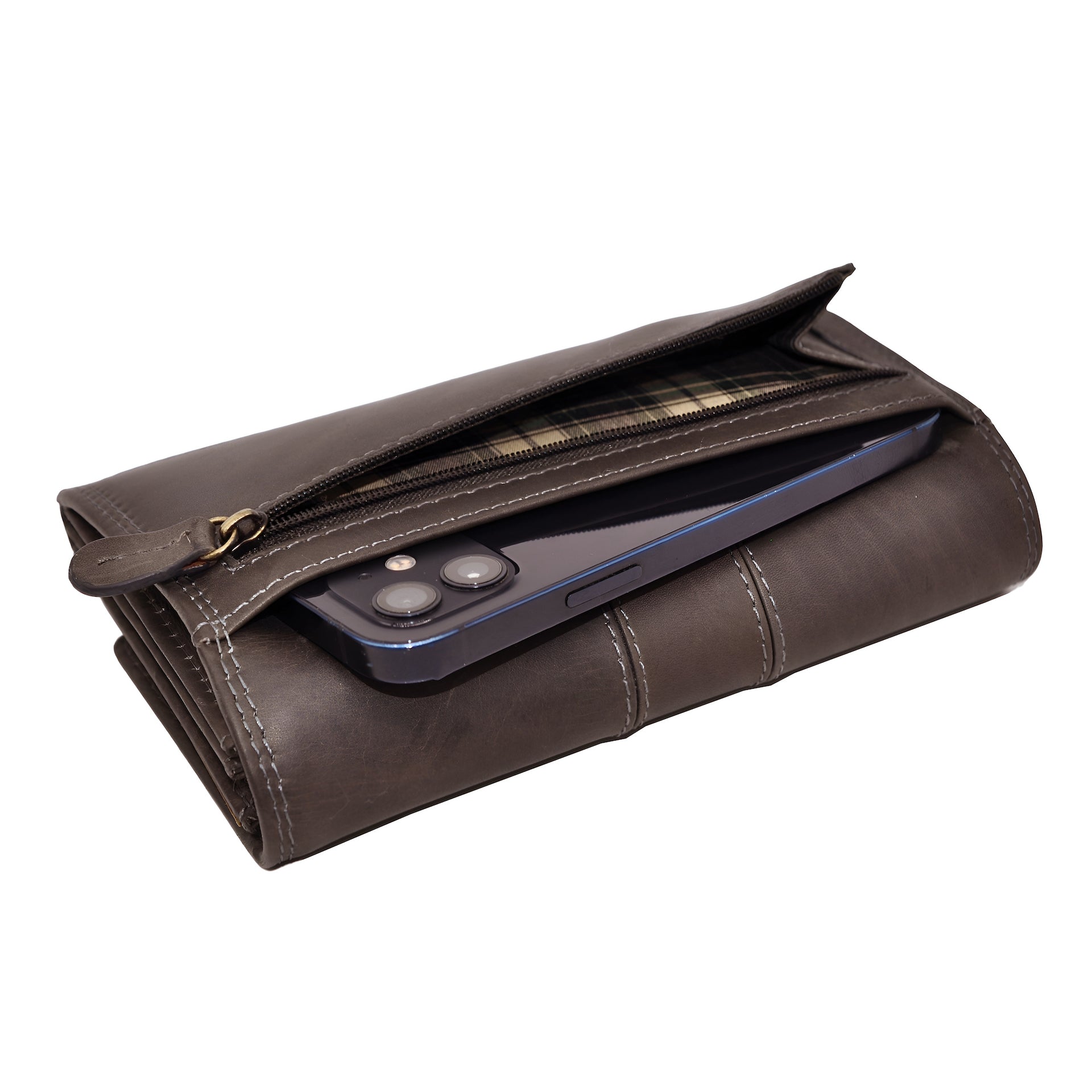 Benthill Portemonnaie Damen Leder - Hochwertige weiche Vintage EchtLeder Damen Geldbörse mit RFID Schutz - Grosse Damenbörse lang - Frauen Portmonee inkl. Geschenkbox