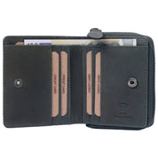Benthill Kleine Geldbörse Echt Leder | Damen & Herren Portemonnaie mit RFID Schutz | 8 Kartenfächer | Slim-Wallet inkl. Geschenkbox