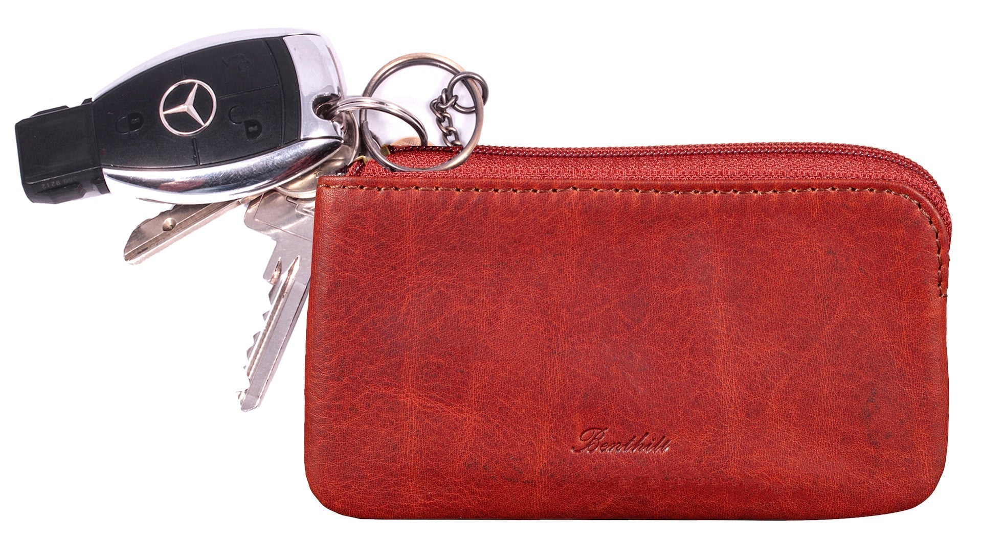 Benthill Leder Schlüsseltasche Damen & Herren | Schlüsseletui mit Kleingeldfach | Schlüsselbörse