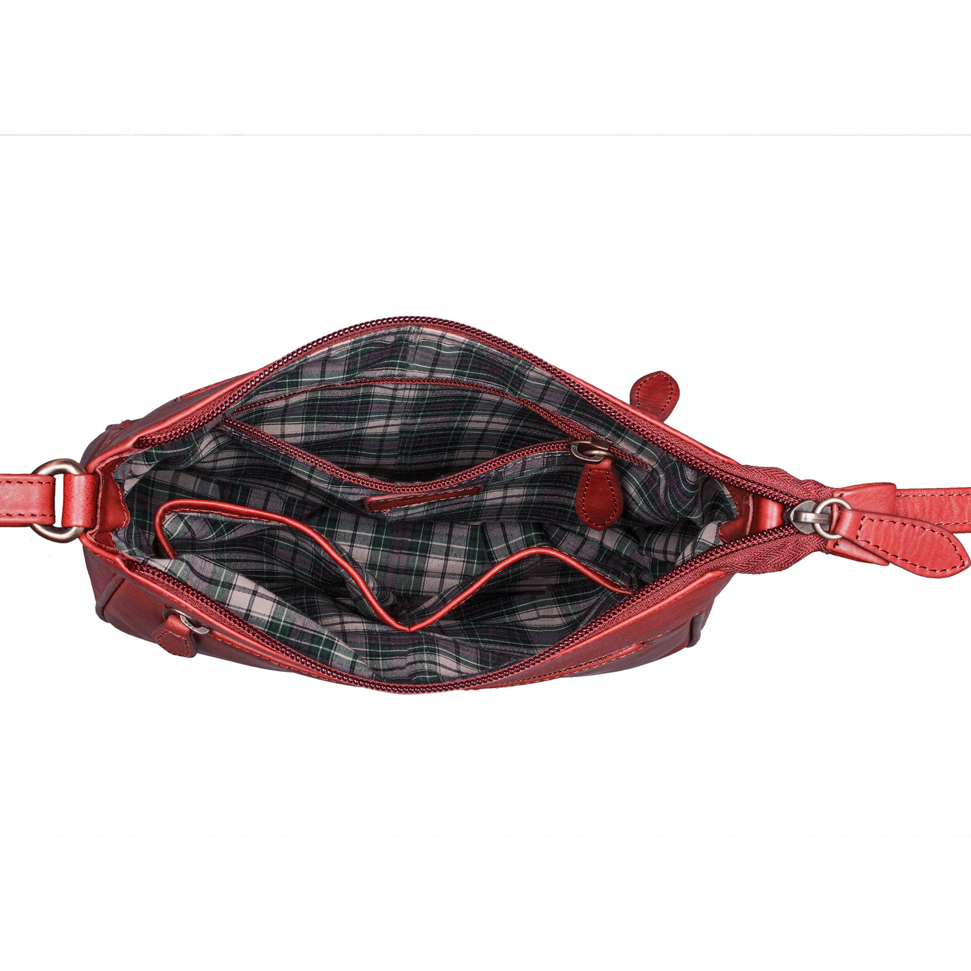Benthill Umhängetasche Damen Echt Leder - Frauen Schultertasche Leder - Schmale Vintage Damen Handtasche